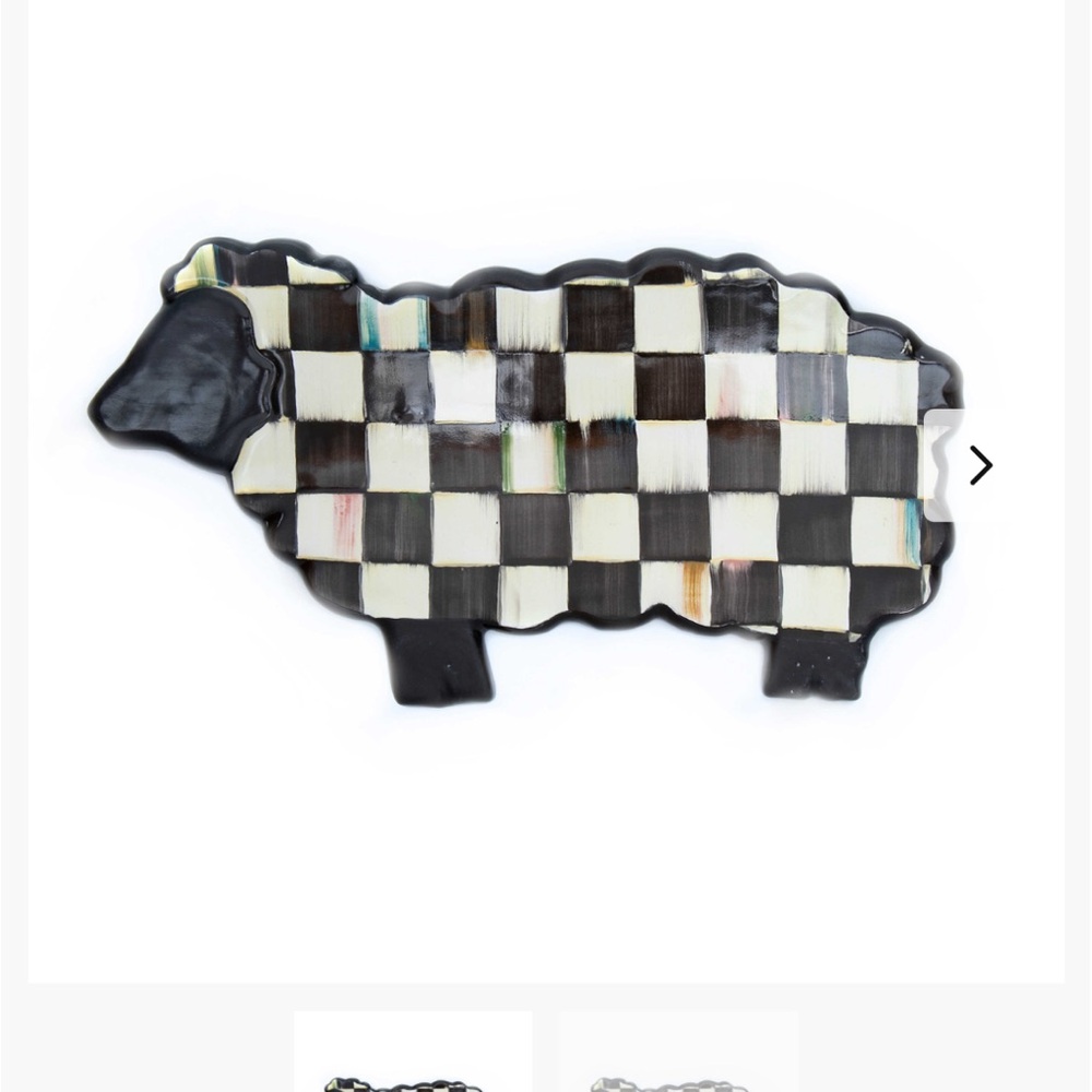 NWT Courtly Check Sheep Serving Board